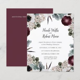 Papier Budget Chic Plum Ivory Acanthus Mariage floral