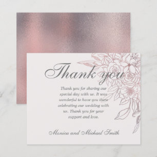 Papier BUDGET Chic Rose or Floral   MERCI