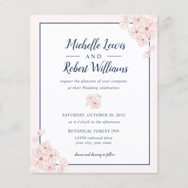 Papier BUDGET Chic rose Parties scintillant Marine Blue F (Devant)