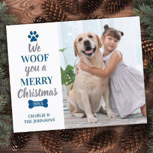Papier Budget Chien Joyeux Noël Personnalisé Animaux Cart
