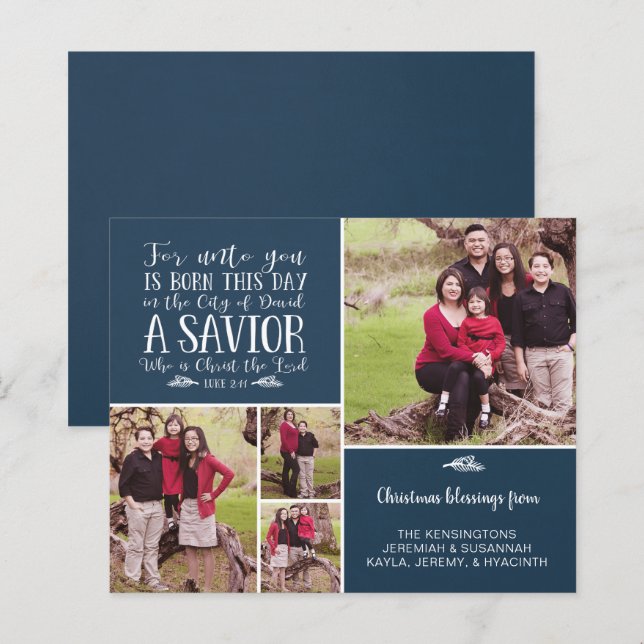 Papier Budget Christian Christmas Collage Luke 2 Photo (Devant / Derrière)