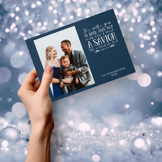 Papier Budget Christian Christmas Verset Holiday Photo (Budget Christian Christmas Verse Holiday Photo Christmas Card)