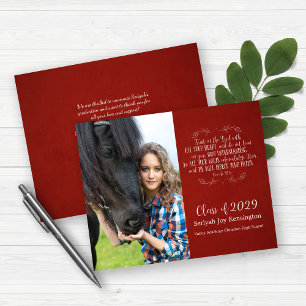 Papier Budget Christian Graduation Bible Verse Red