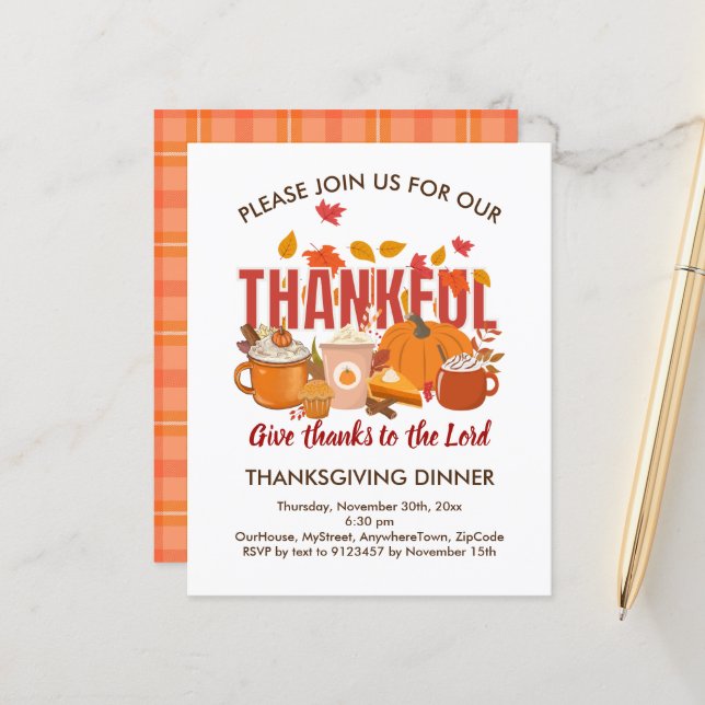 Papier Budget Christian Plaid Thankgiving MERVEILLEUX (Devant/Arrière en situation)