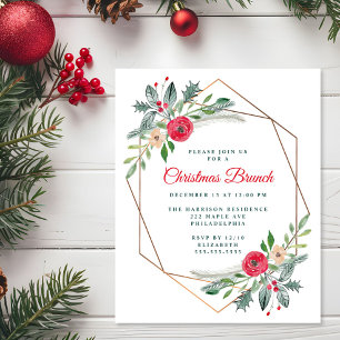 Papier Budget Christmas Brunch Invitation
