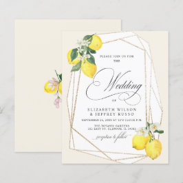 Papier Budget Citron Citrus Faire-part de mariage d'été