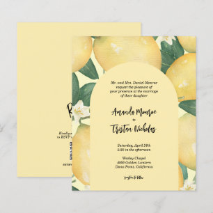 Papier Budget Citrons Mariage tous en un Invitations