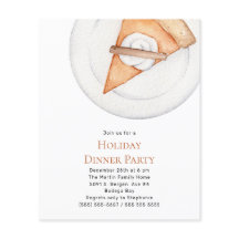 Budget Citrouille Pie Holiday Diner Fête Invitatio