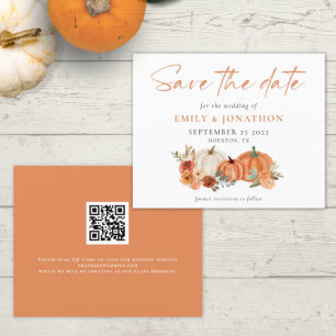 Papier Budget Citrouilles Florals Mariage de automne QR D