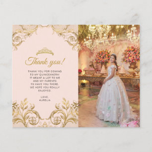 Papier BUDGET Classic Blush Pink Gold Photo Quinceañera