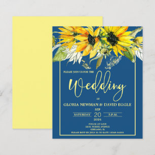 Papier Budget Classic Faire-part de mariage de tournesol 