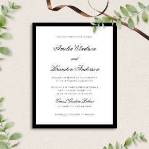 Papier BUDGET Classic noir et blanc Mariage de script off