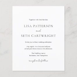 Papier Budget Classique Tout en un Faire-part de mariage