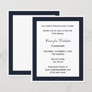 Papier Budget Classy Blue Corporate Party Invitation