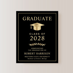 Papier Budget College Black Gold Faire-part