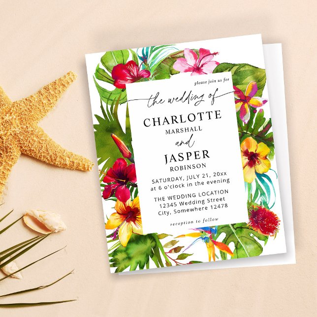 Papier Budget Colorful Mariage floral tropical (Créateur téléchargé)