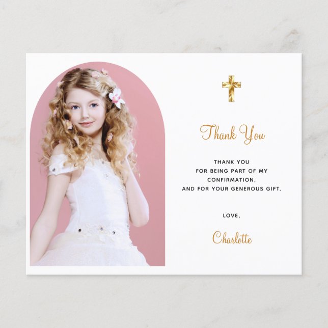Papier Budget confirmant photo fille blush arche merci (Devant)