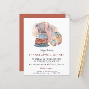 Papier Budget Confortable Accueil Thanksgiving Dîner Invi