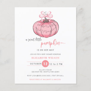 Papier Budget Coquette Citrouille Pink Bow Girl Baby show