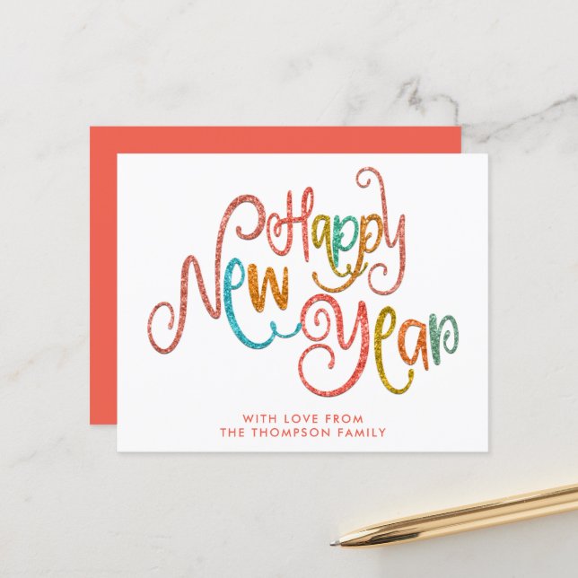 Papier BUDGET Coral Turquoise or Parties scintillant Bonn (Devant/Arrière en situation)