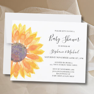 Papier Budget Couples de tournesol Baby shower Invitation