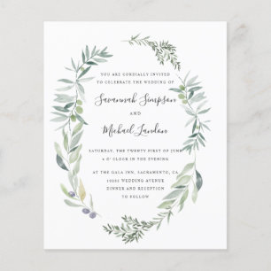 Papier BUDGET - Couronne de mariage avec un bel olivier e