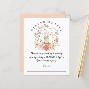 Papier Budget Cute Lapin Déchets Raffle Baby shower fille