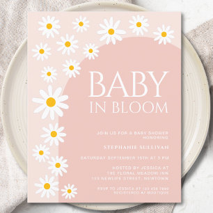 Papier Budget Daisy Baby In Bloom Girl Baby shower Invita