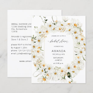 Papier Budget Daisy White Floral Fête des mariées