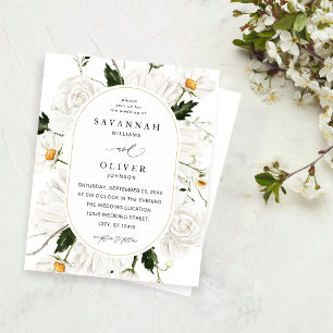Papier Budget Daisy White Floral Mariage V3