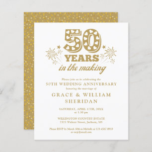Papier Budget de l'invitation du 50e anniversaire
