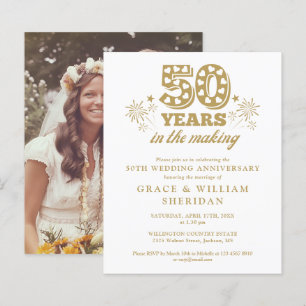 Papier Budget de l'Invitation photo du 50e anniversaire