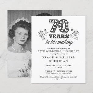 Papier Budget de l'Invitation photo du 70e anniversaire