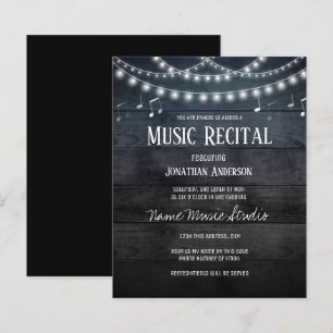 Papier Budget de récital de musique aux lumières de nuit 
