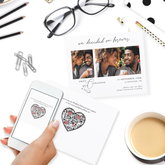 Papier Budget Décidé pour toujours 2 photo Code QR Date d (Créateur téléchargé)