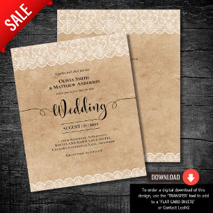 Papier BUDGET Dentelle rustique Agritourisme Campagne Mar