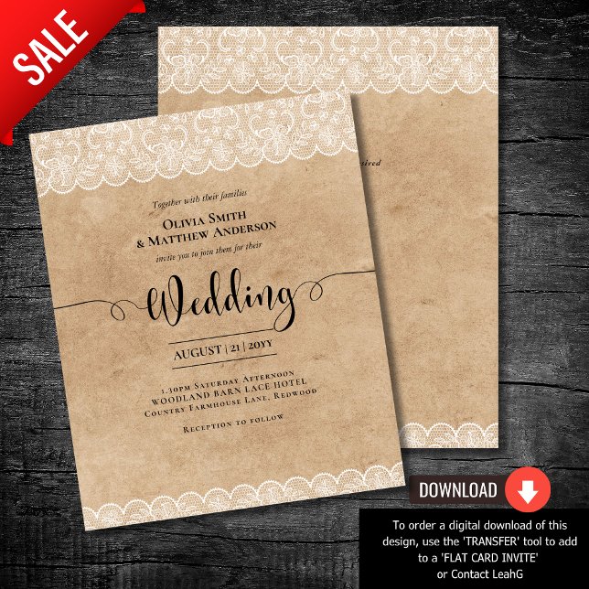 Papier BUDGET Dentelle rustique Agritourisme Campagne Mar (Créateur téléchargé)