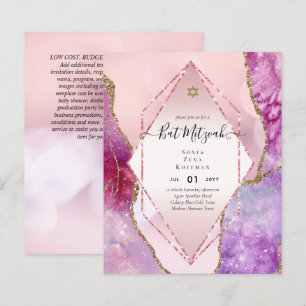 Papier BUDGET DES Invitations BAT MITZVAH DE PARTIES SCIN