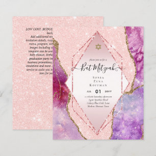 Papier BUDGET DES Invitations BAT MITZVAH DE PARTIES SCIN