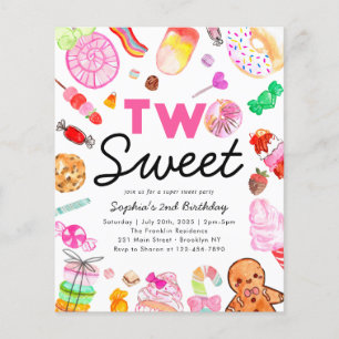 Papier Budget DEUX bonbons SUCRÉS Enfants Candyland Anniv