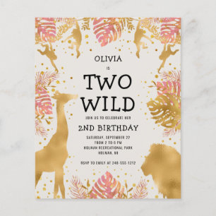 Papier Budget Deux filles Ecru rose sauvage 2e anniversai