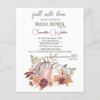 Papier Budget d'invitation pour la douche nuptiale d'auto