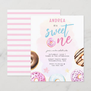 Papier Budget Donut Sweet One Girl First Birthday