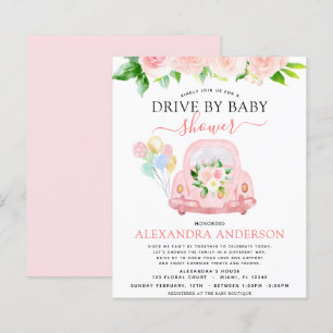 Papier Budget Drive Par Baby shower Floral Blush Pink