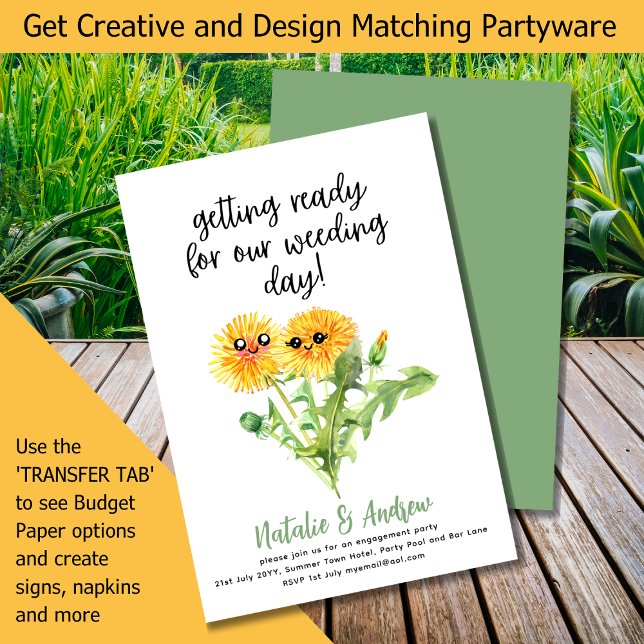 Papier BUDGET Drôle amusant Fête des mariées été mignon D (Créateur téléchargé)