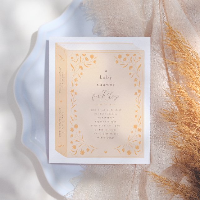 Papier Budget du Baby shower du livre de récits floraux d (Créateur téléchargé)