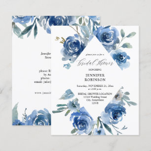 Papier Budget Dusty Blue & Blue Floral Fête des mariées