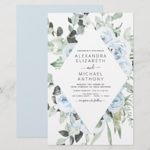 Papier Budget Dusty Blue Floral Mariage