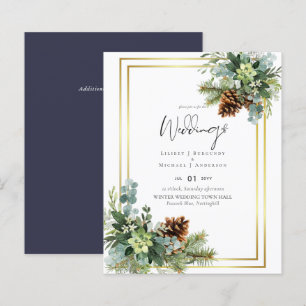 Papier BUDGET Dusty Blue Mariage Eucalyptus Vert