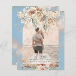 Papier BUDGET Dusty Blue Pampas Grass Mariage